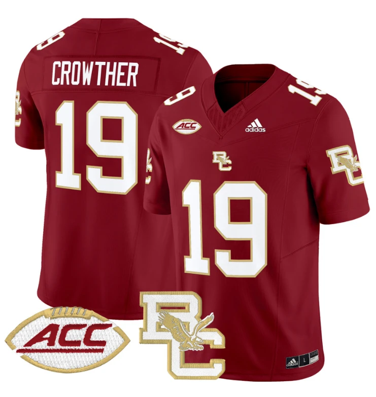 Welles Crowther Jersey #19 Boston College Eagles 2024 Stitched Maroon by NCAA Football Jersey