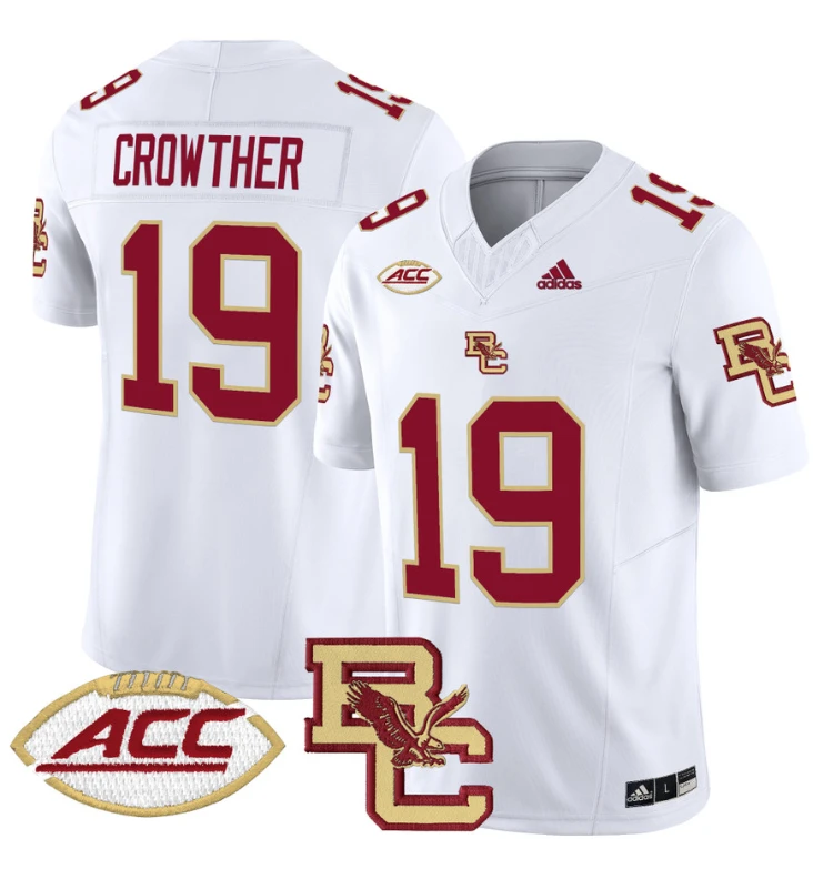 Welles Crowther Jersey #19 Boston College Eagles 2024 Stitched White by NCAA Football Jersey
