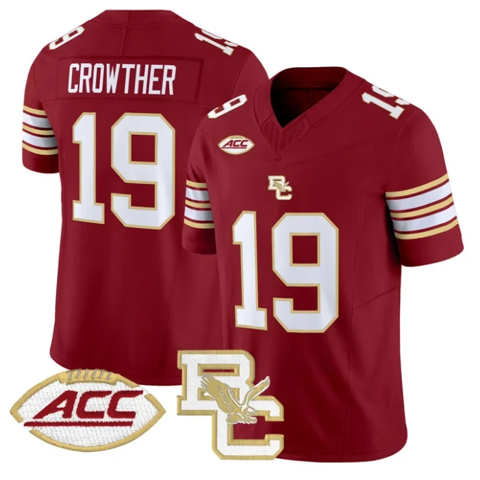 Welles Crowther Jersey #19 Boston College Eagles 2025 Vapor Stitched Maroon by NCAA Football Jersey