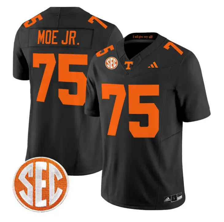 Wendell Moe Jr Jersey #75 Tennessee Vols 2026 Vapor Limited Stitched by My Store NCAA Football Jerseys