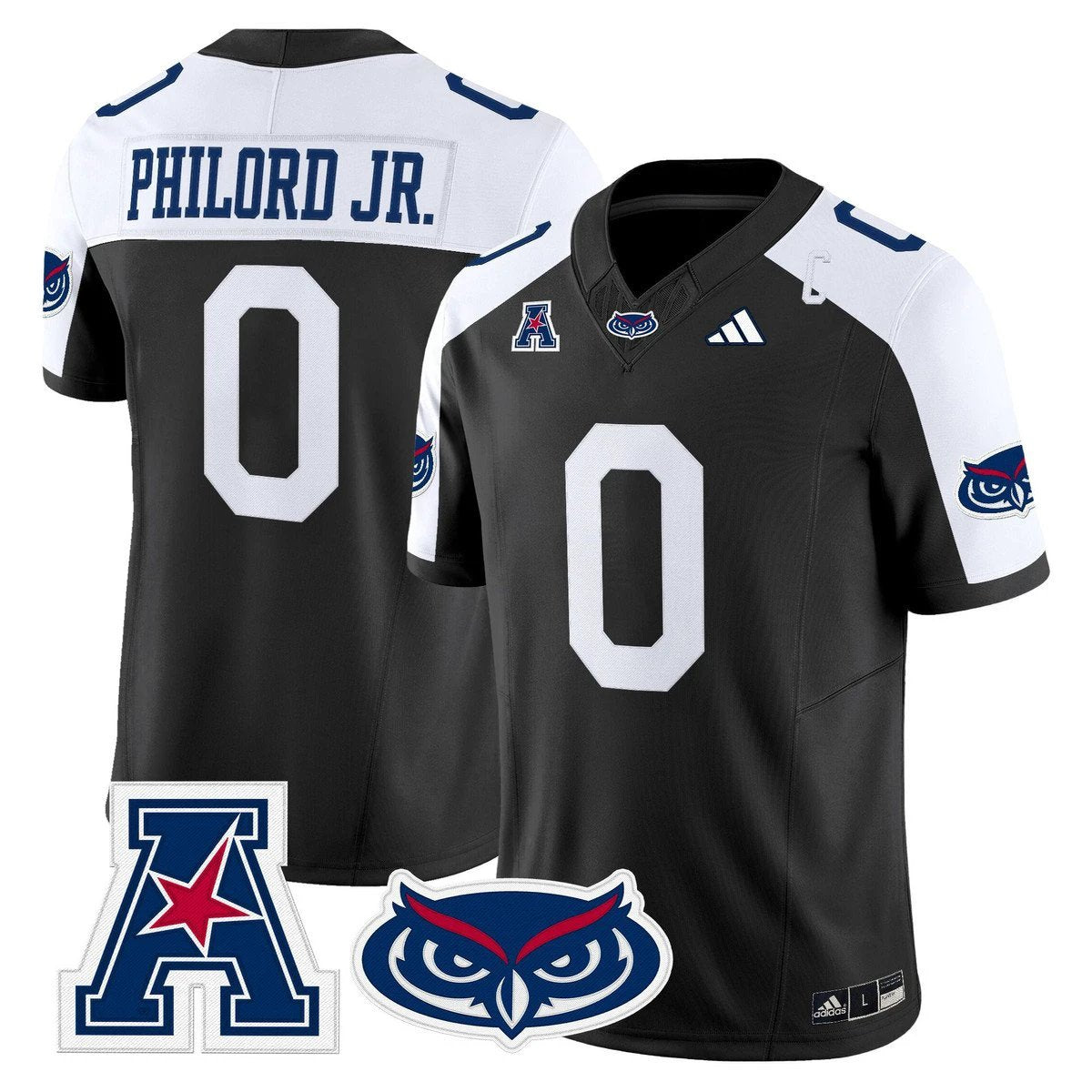 Wendol Philord Jersey #0 Florida Atlantic Owls 2025 All Stitched by My Store NCAA Football Jerseys