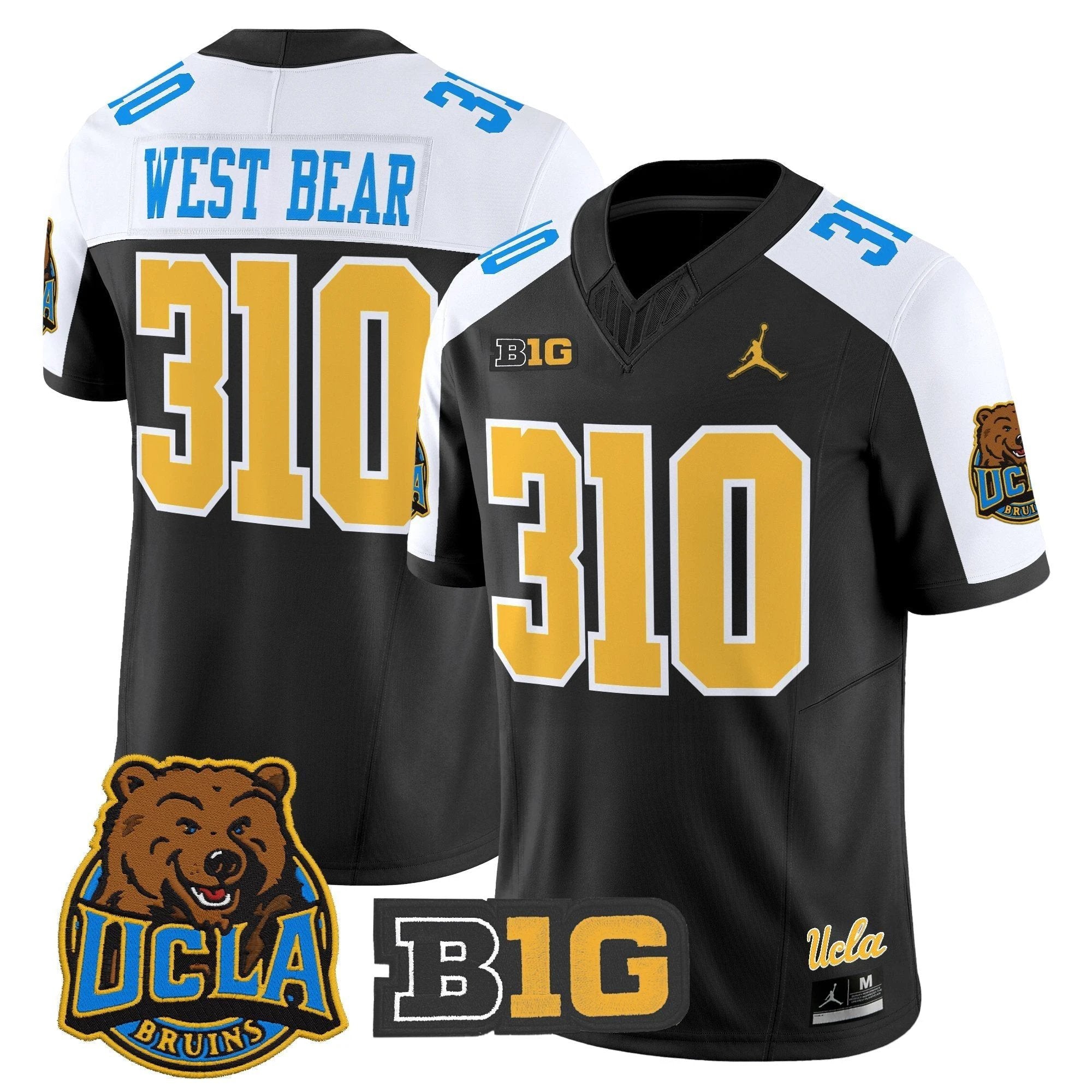 West Bear Jersey #310 UCLA Bruins Jersey 2025 Vapor Stitched Black Alternate by My Store