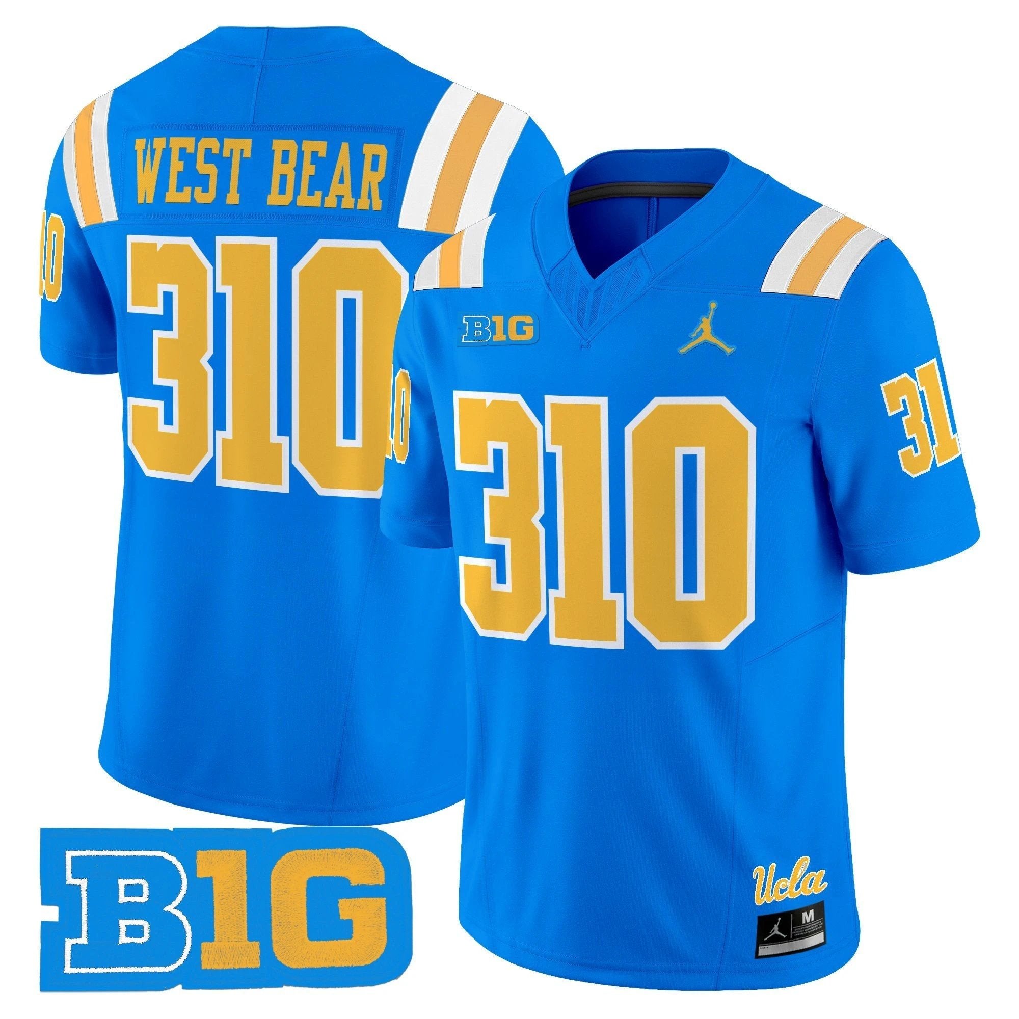 West Bear Jersey #310 UCLA Bruins Jersey 2025 Vapor Stitched Blue by My Store