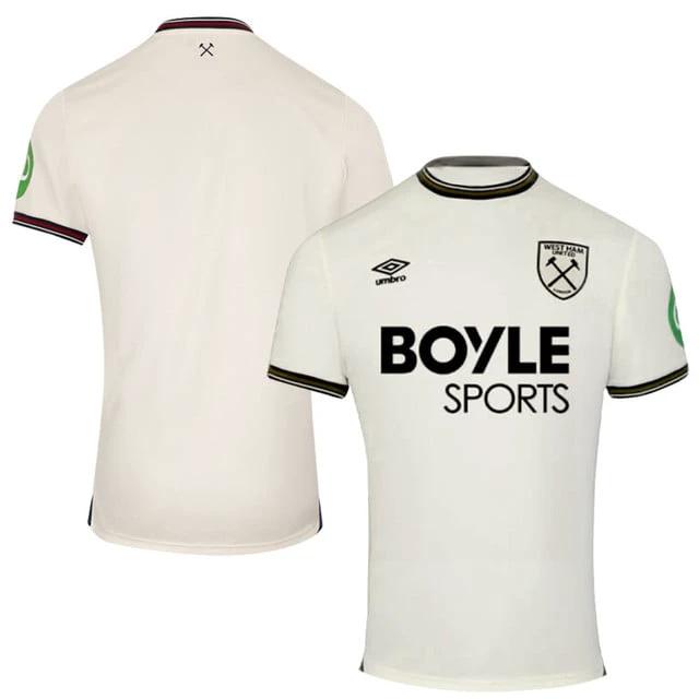West Ham United 2025-26 Away Match Jersey – Cream by Soccer Jersey