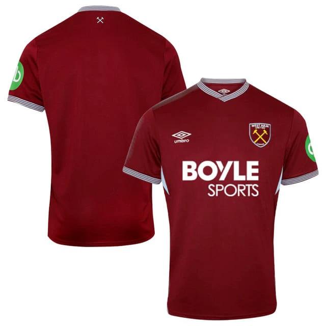 West Ham United 2025-26 Home Match Jersey – Burgundy by Soccer Jersey