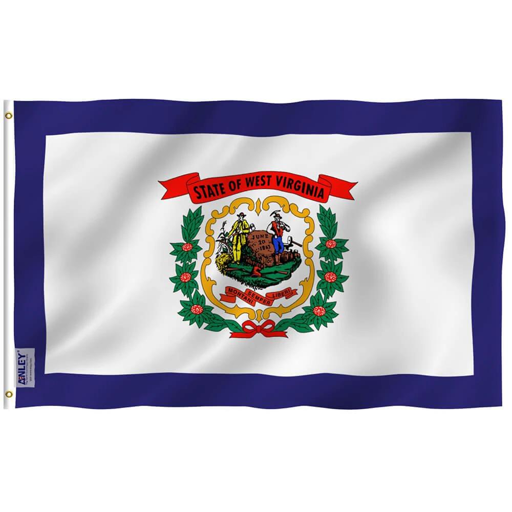 West Virginia State Flag - West Virginia WV Flag with Brass Grommets 3X5Ft Banner USA by flagsjustdoit