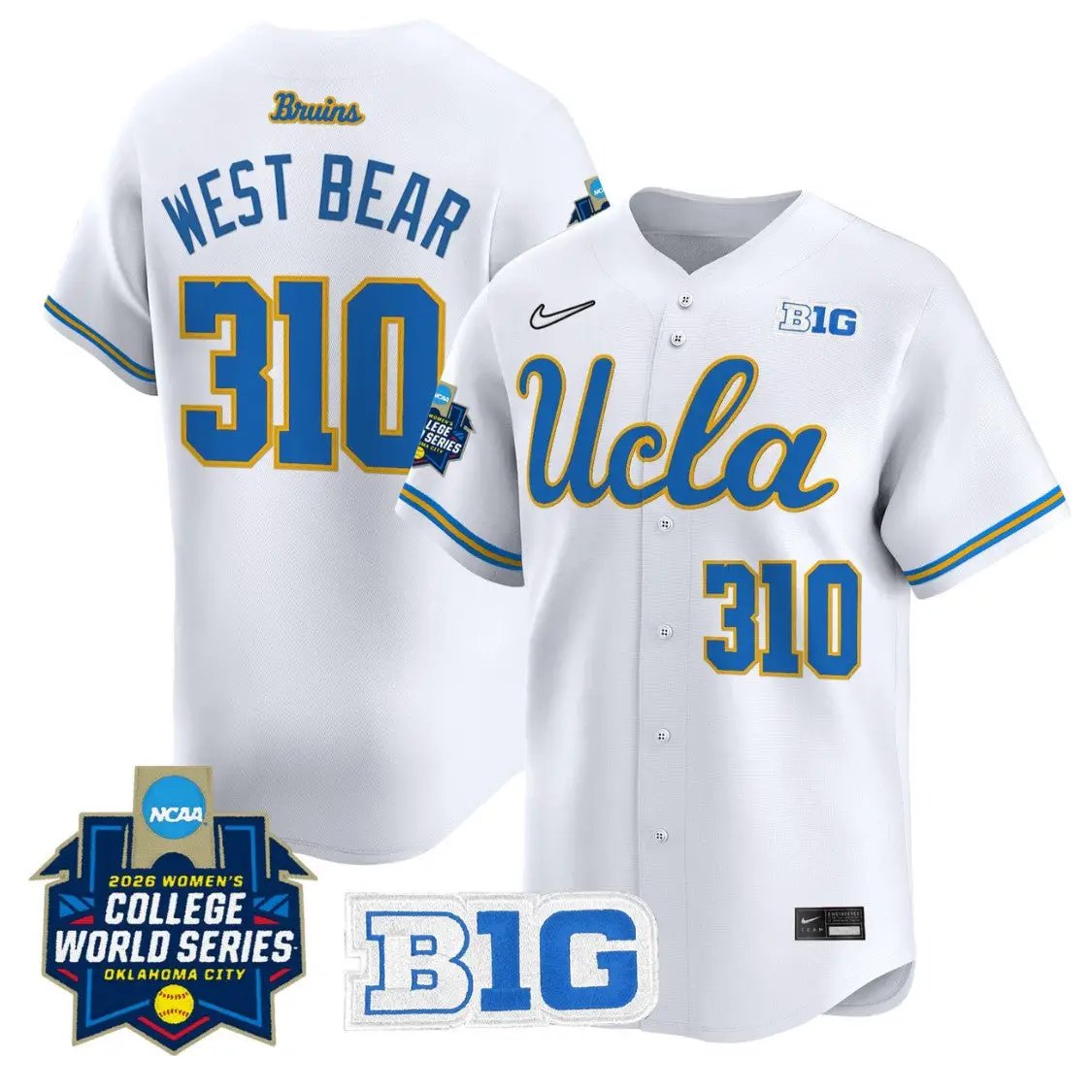 West Bear 310 Jersey #310 UCLA Bruins Softball 2026 World Series Stitched by My Store
