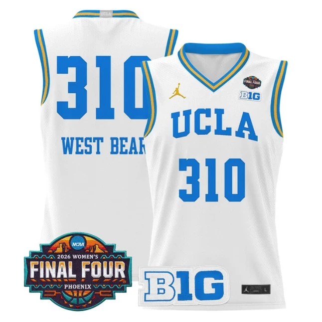 West Bear Jersey #310 UCLA Bruins 2026 Final Four Patch Stitched by My store basketball
