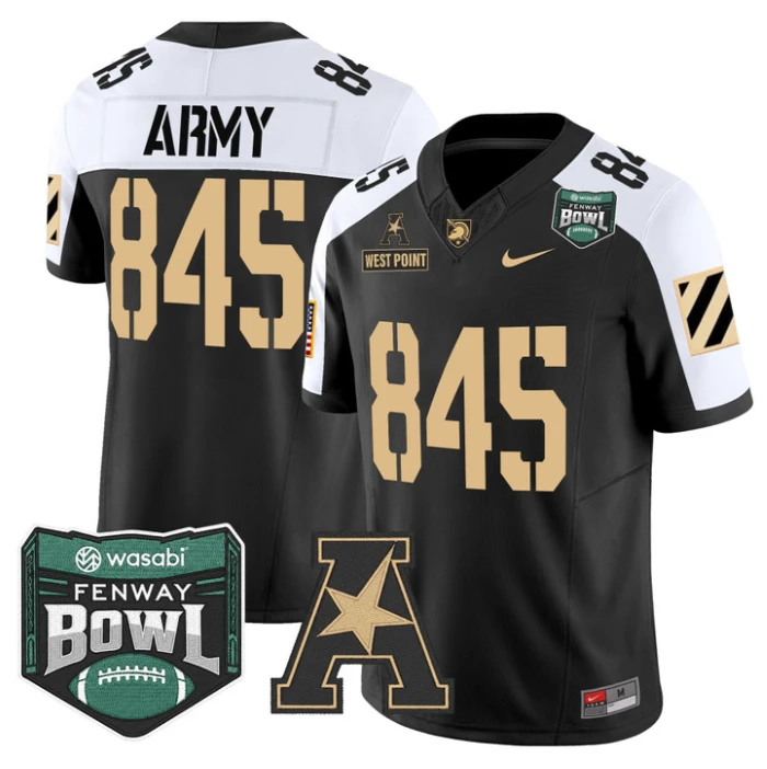 West Point Jersey #845 Army Black Knights 2025 Fenway Bowl Stitched by My Store NCAA Football Jerseys