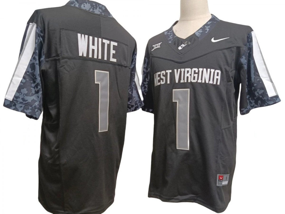 West Virginia Mountaineers #1 Jahiem White Vapor F.U.S.E. Limited Jersey by My Store NCAA Football Jerseys