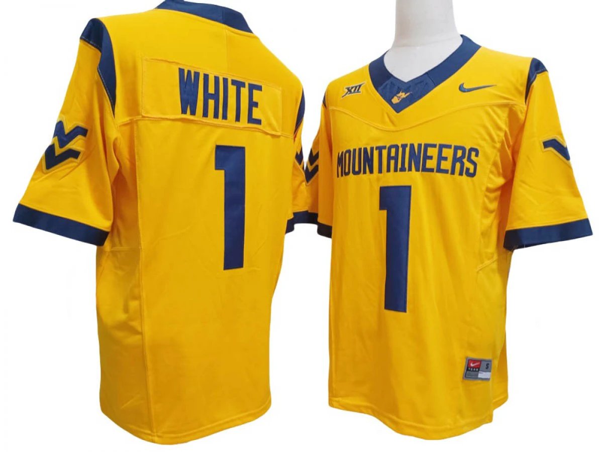 West Virginia Mountaineers #1 Jahiem White Vapor F.U.S.E. Limited Jersey by My Store NCAA Football Jerseys