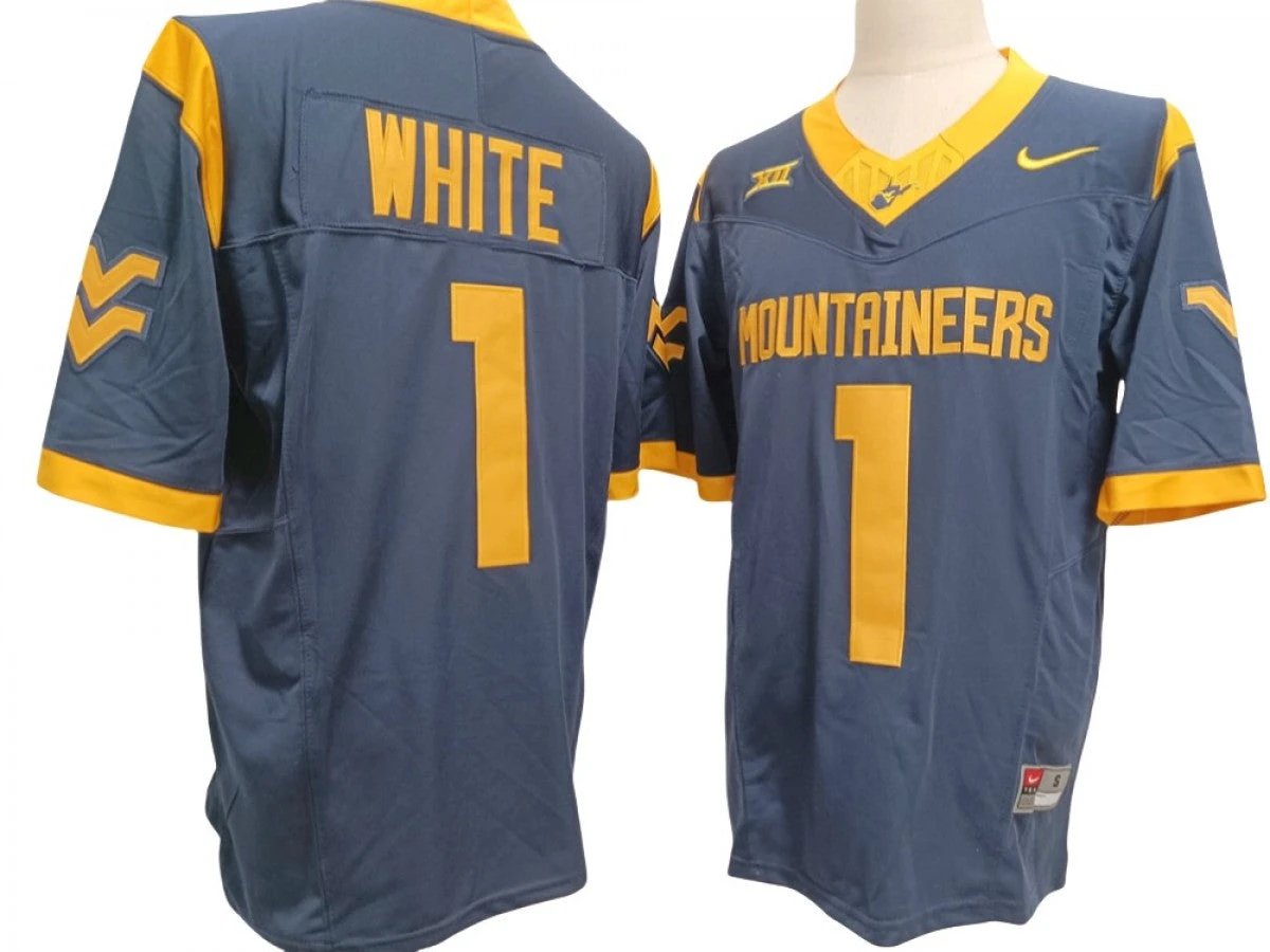 West Virginia Mountaineers #1 Jahiem White Vapor F.U.S.E. Limited Jersey by My Store NCAA Football Jerseys