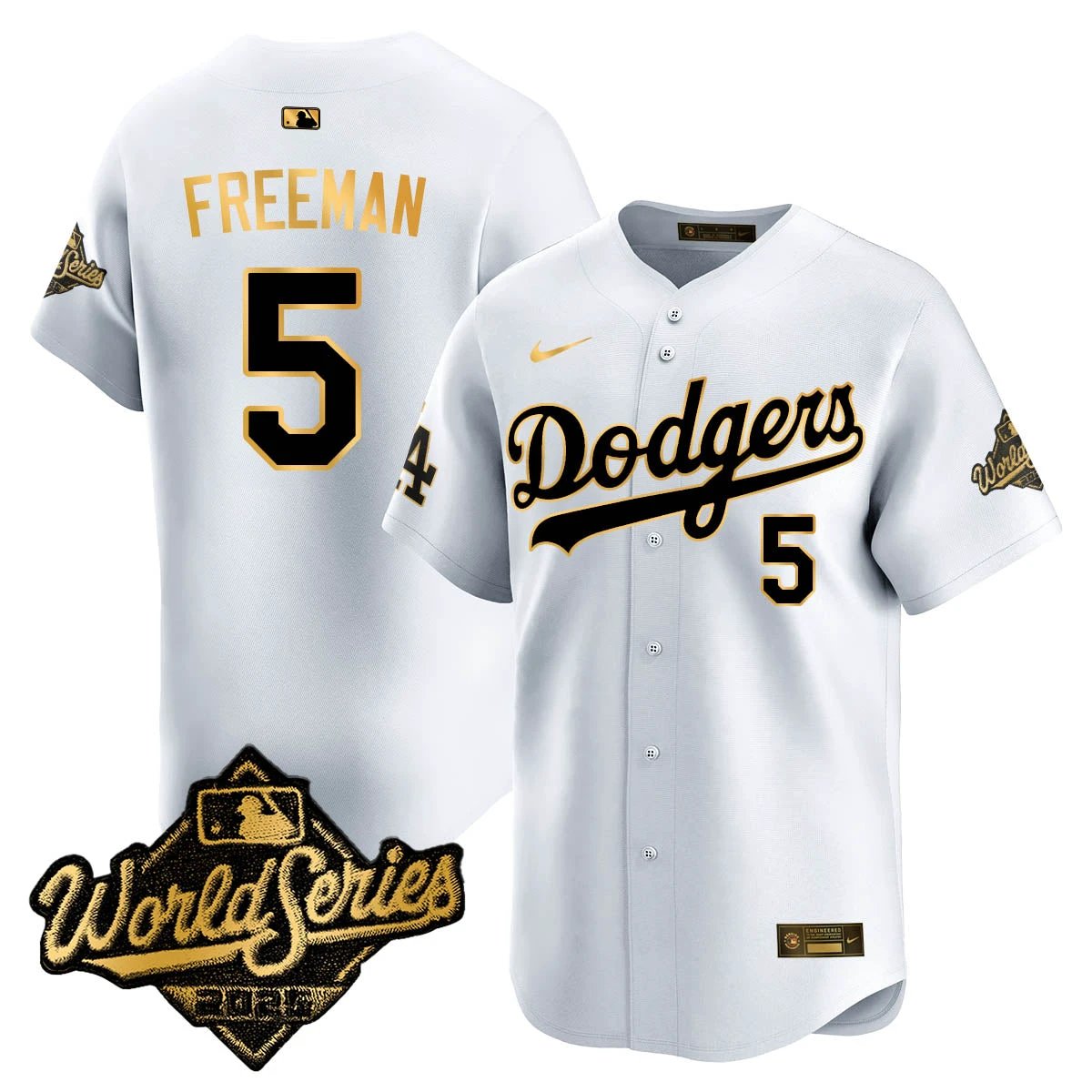 Los Angeles Dodgers 2025 World Series Gold Jersey - All Stitched by Los Angeles Dodgers