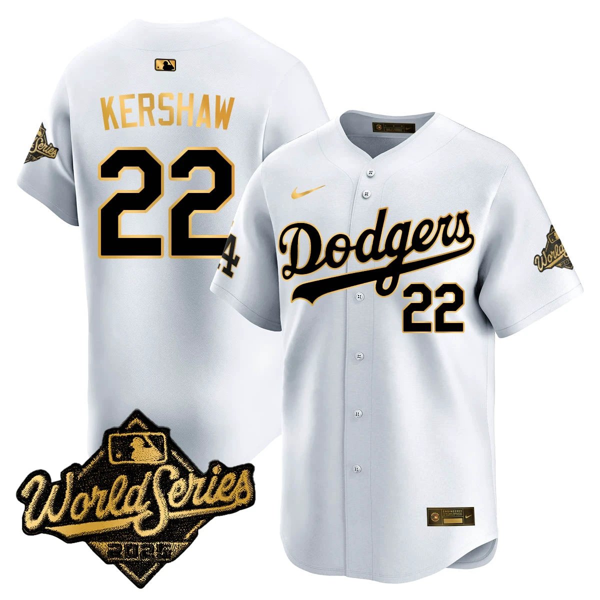 Los Angeles Dodgers 2025 World Series Gold Jersey - All Stitched by Los Angeles Dodgers