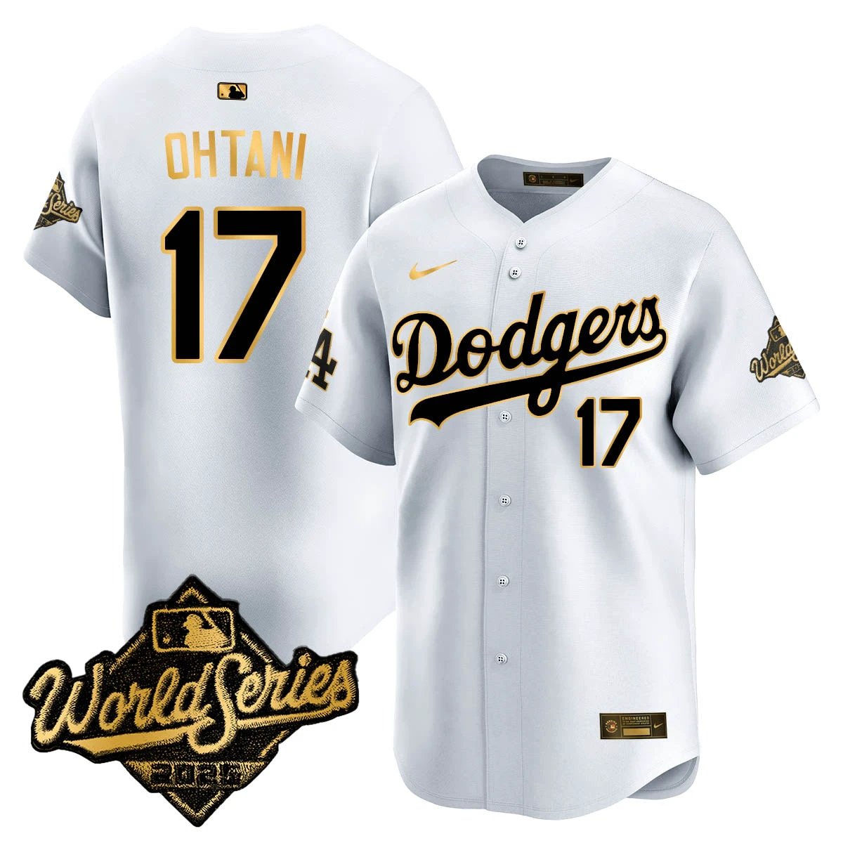 Los Angeles Dodgers 2025 World Series Gold Jersey - All Stitched by Los Angeles Dodgers