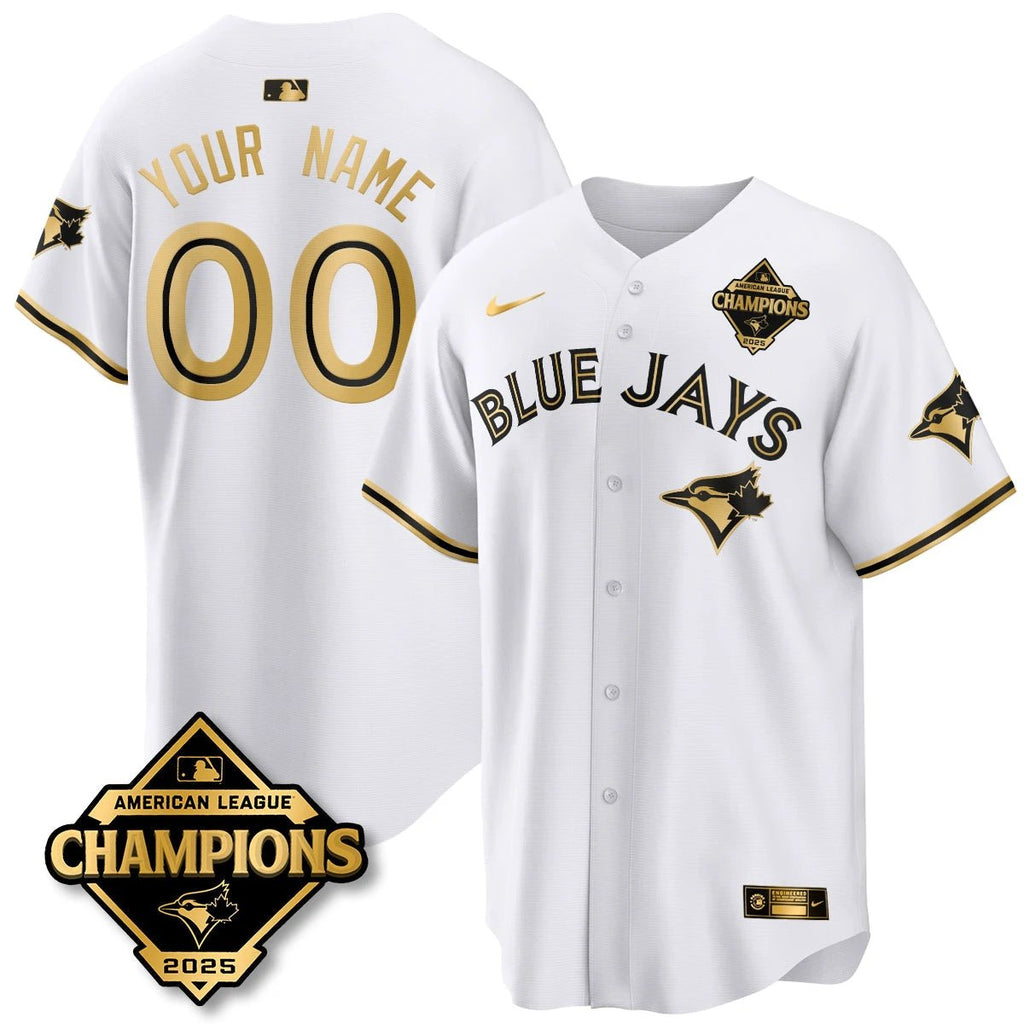 Toronto Blue Jays 2025 American League Champions Jersey - All Stitched by Toronto Blue Jays