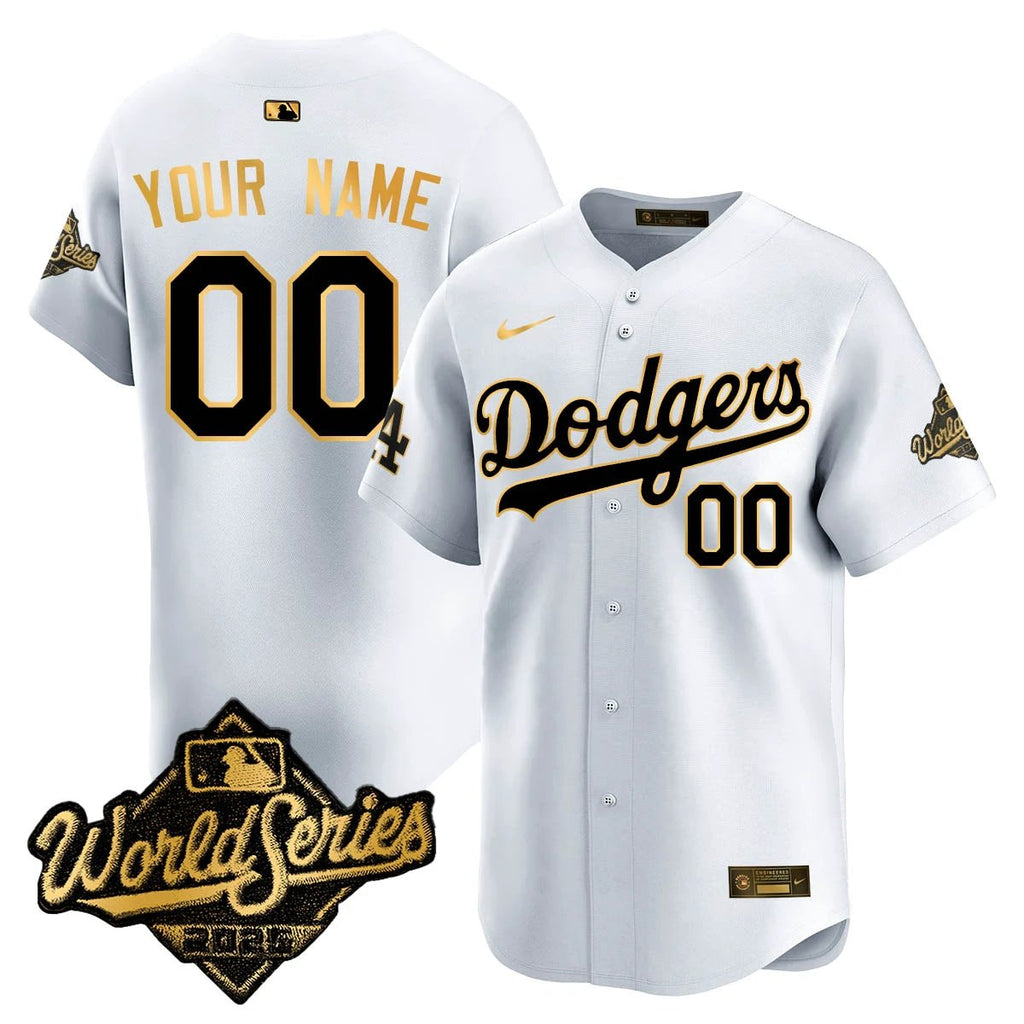 Los Angeles Dodgers 2025 World Series Gold Jersey - All Stitched by Los Angeles Dodgers