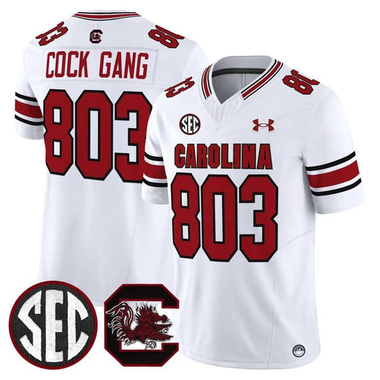 Cock Gang Jersey #803 South Carolina Gamecocks 2025 Stitched White by My Store