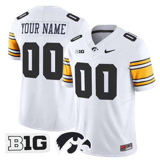 Custom Iowa Hawkeyes Jersey Name, Number 2025 Limited Stitched White by My Store