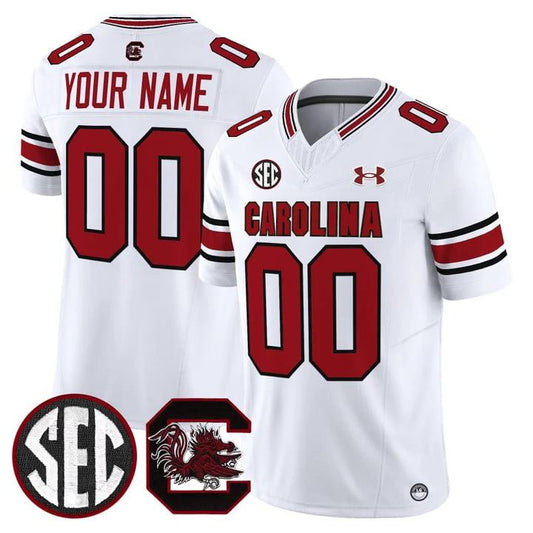 Custom South Carolina Gamecocks Jersey 2025 Limited Stitched White by My Store