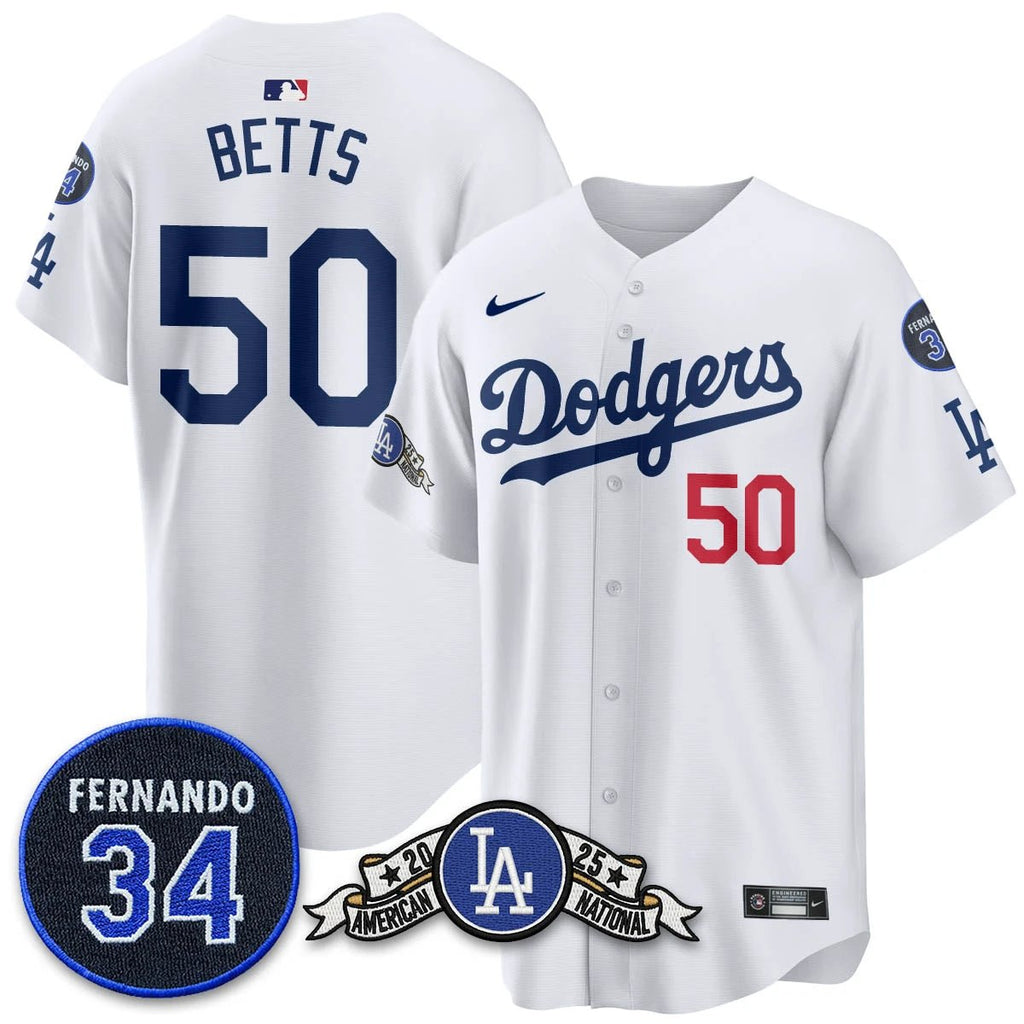 Los Angeles Dodgers 2025 National League Champions Jersey - All Stitched by Los Angeles Dodgers