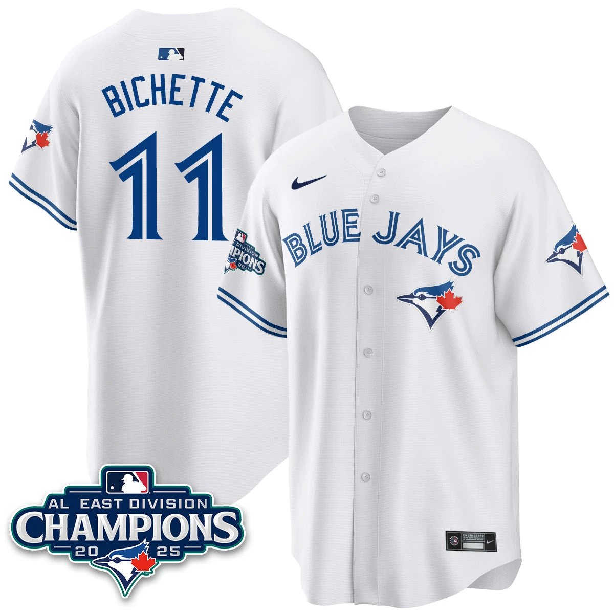 Toronto Blue Jays AL East Division Champions Jersey - All Stitched by Toronto Blue Jays