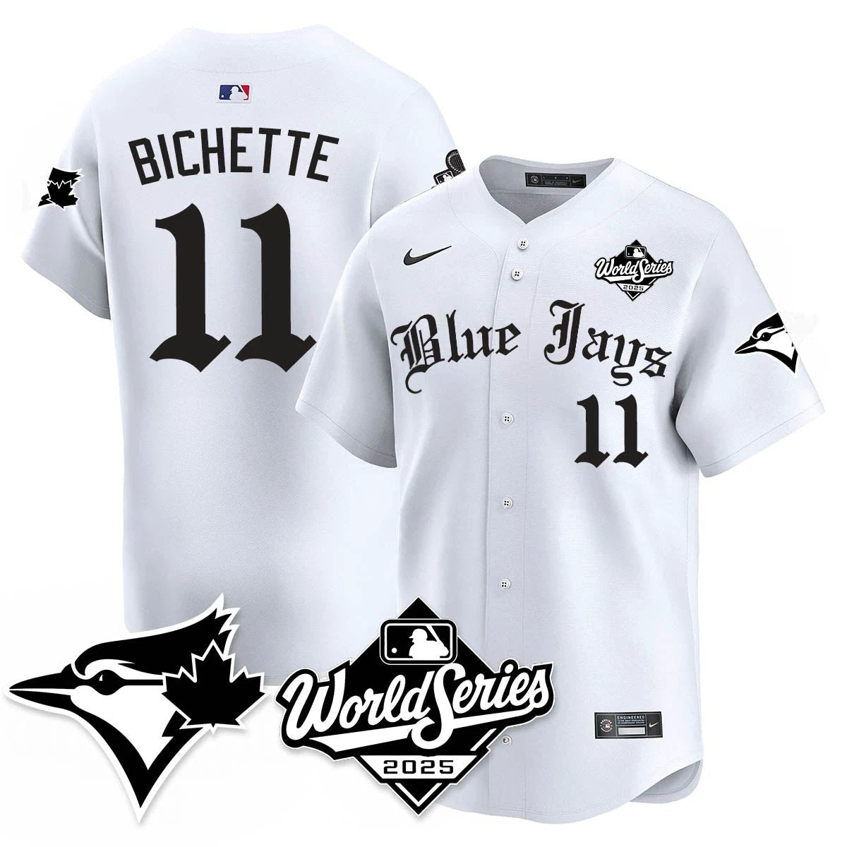 Toronto Blue Jays Gothic 2025 World Series Jersey - All Stitched by Toronto Blue Jays