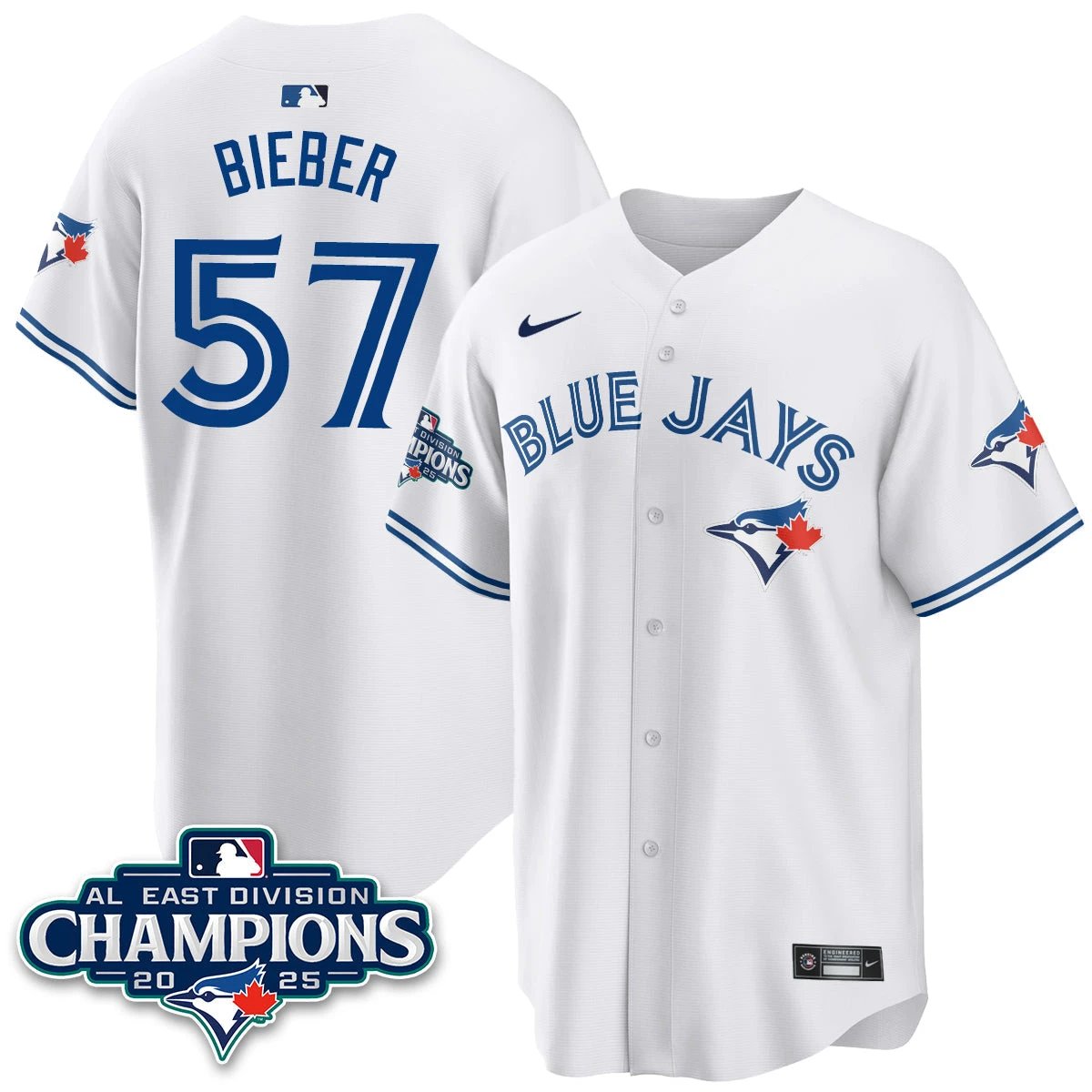 Toronto Blue Jays AL East Division Champions Jersey - All Stitched by Toronto Blue Jays