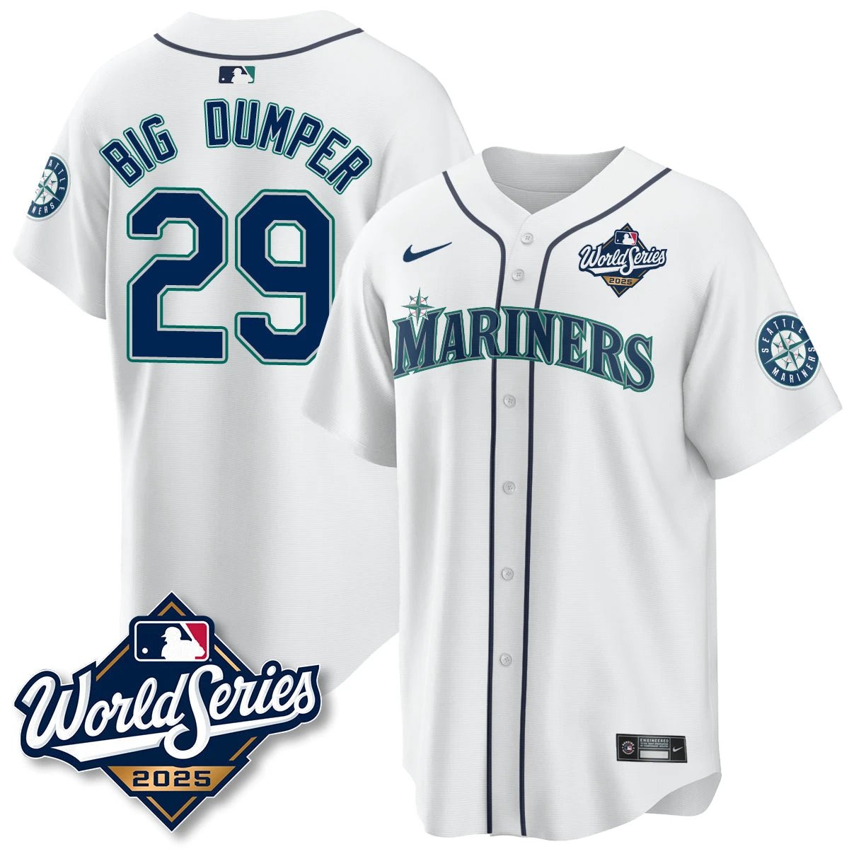 Seattle Mariners 2025 World Series Jersey - All Stitched by Seattle Mariners