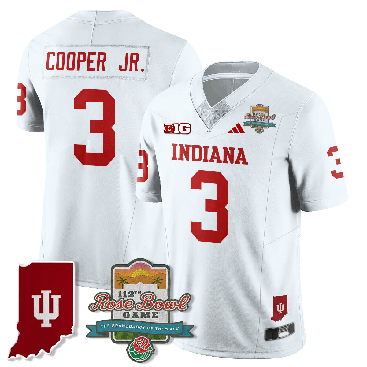 IND Vapor Limited Football Jersey - Rose Bowl 112th by Indiana Hoosiers