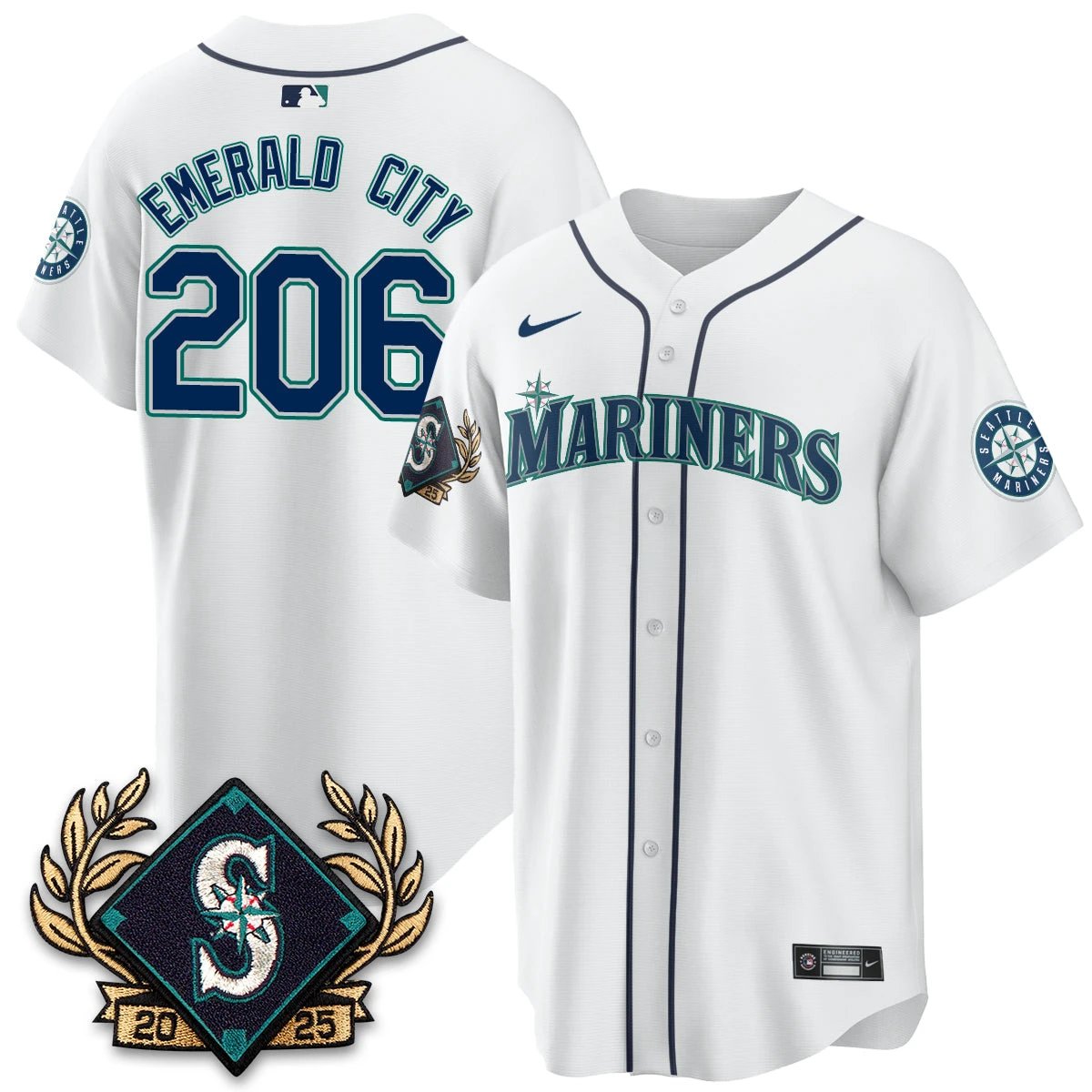Seattle Mariners 2025 Series Champions Jersey - All Stitched by Seattle Mariners