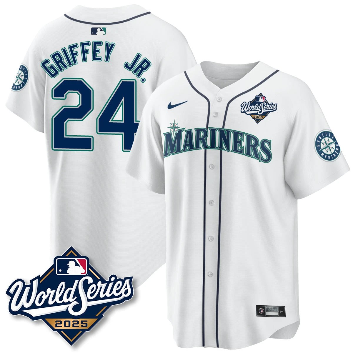 Seattle Mariners 2025 World Series Jersey - All Stitched by Seattle Mariners