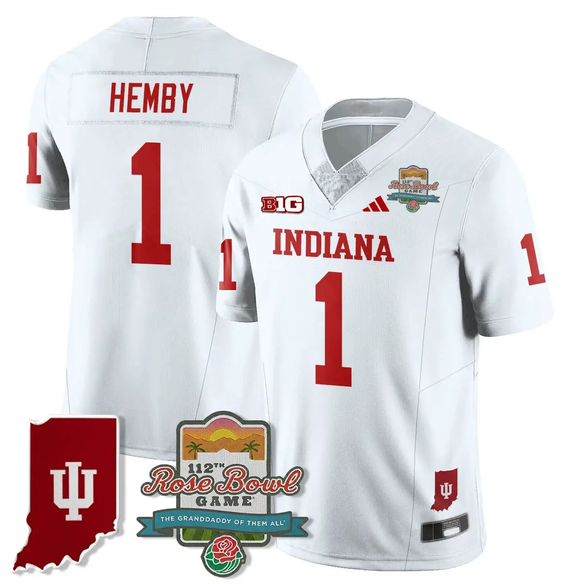 IND Vapor Limited Football Jersey - Rose Bowl 112th by Indiana Hoosiers