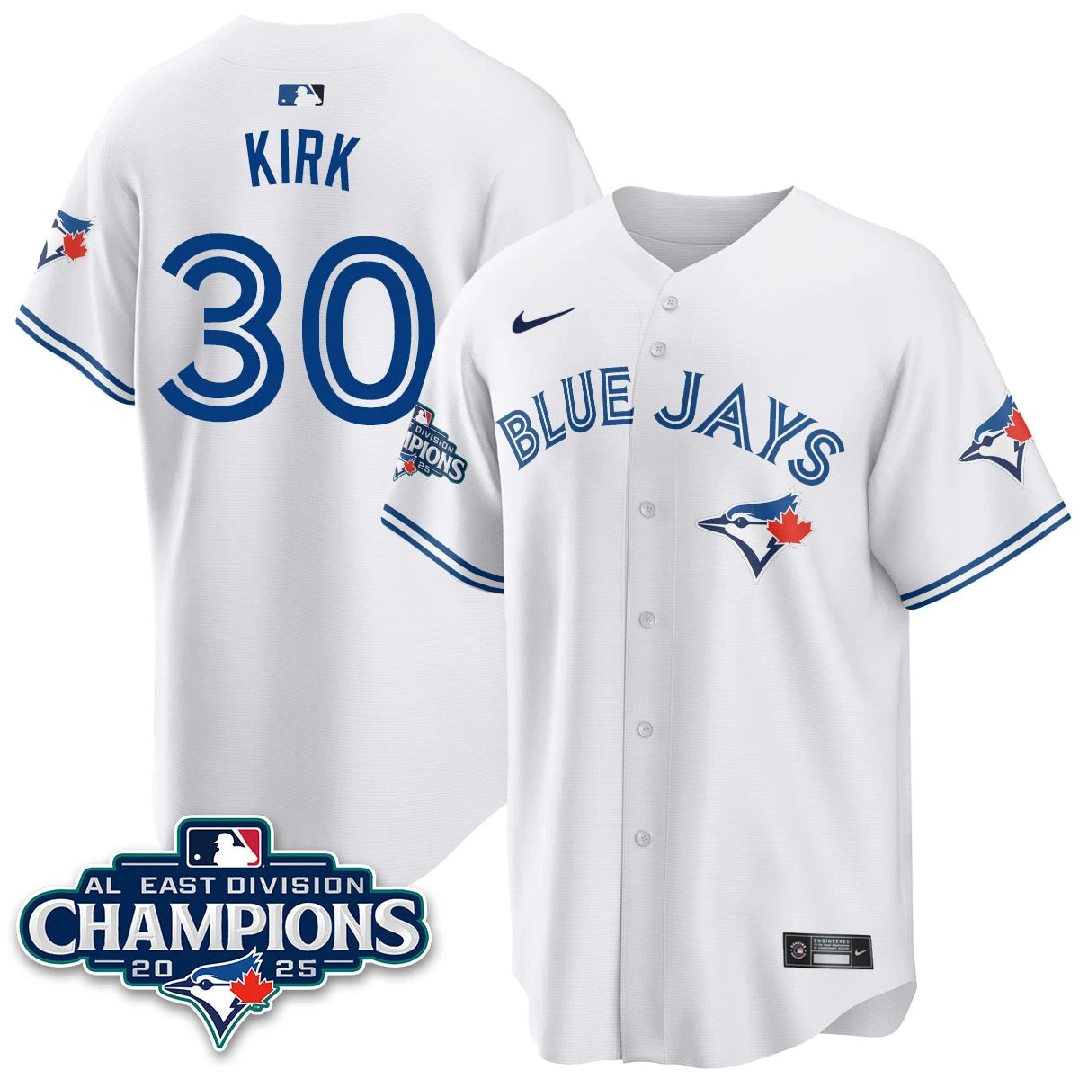 Toronto Blue Jays AL East Division Champions Jersey - All Stitched by Toronto Blue Jays