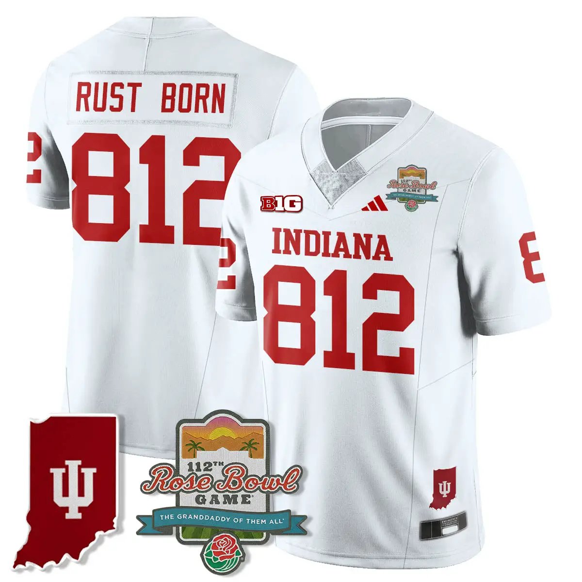 IND Vapor Limited Football Jersey - Rose Bowl 112th by Indiana Hoosiers