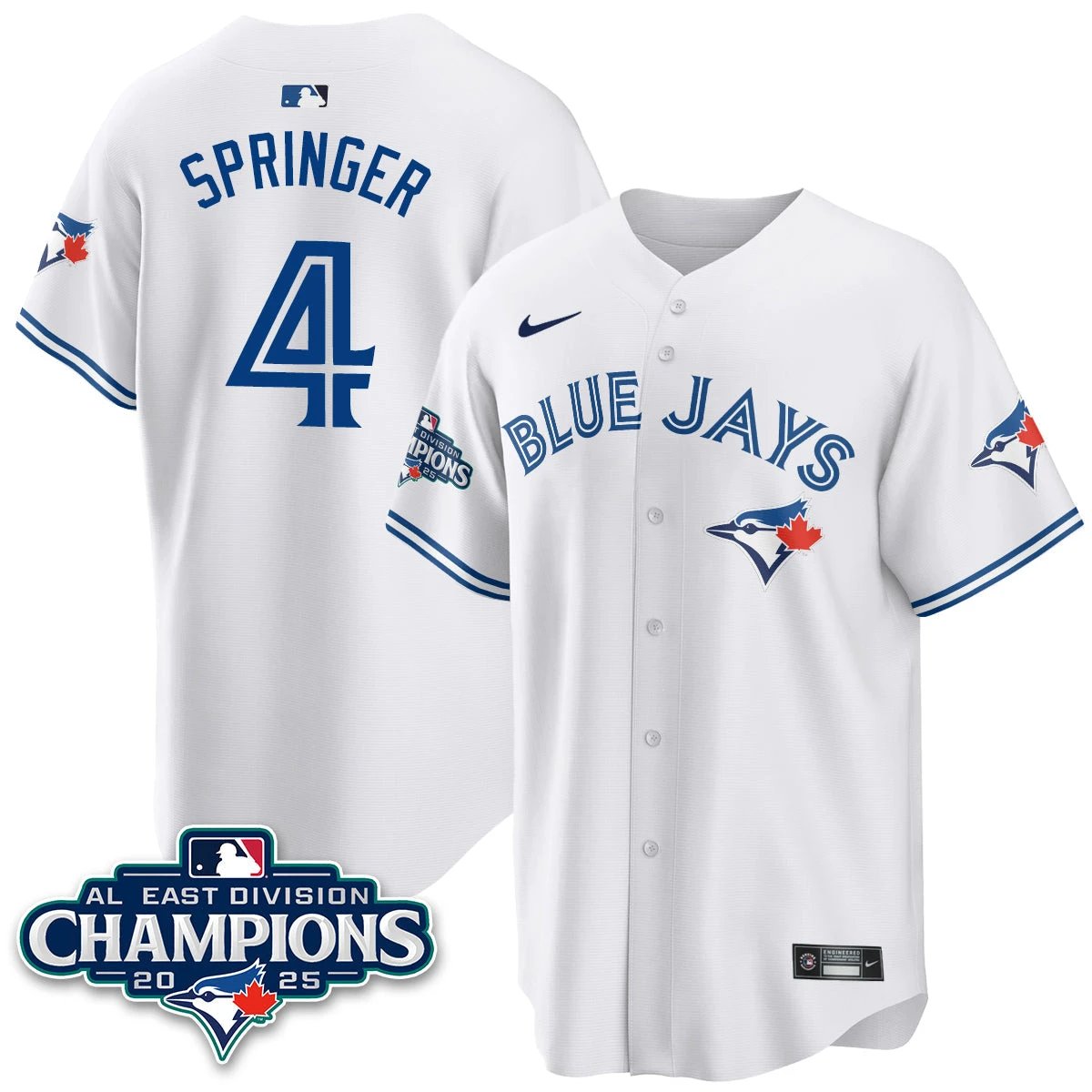 Toronto Blue Jays AL East Division Champions Jersey - All Stitched by Toronto Blue Jays