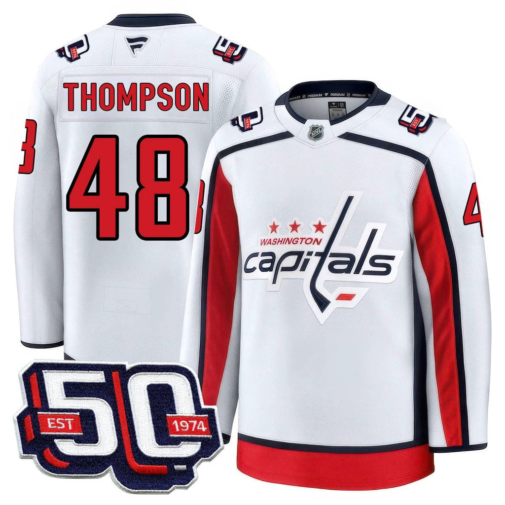 Men Washington Capitals 50th Anniversary Premium Jersey - All Stitched by Washington Capitals