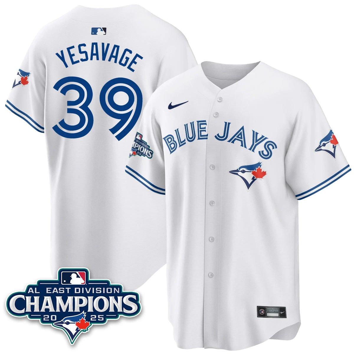 Toronto Blue Jays AL East Division Champions Jersey - All Stitched by Toronto Blue Jays