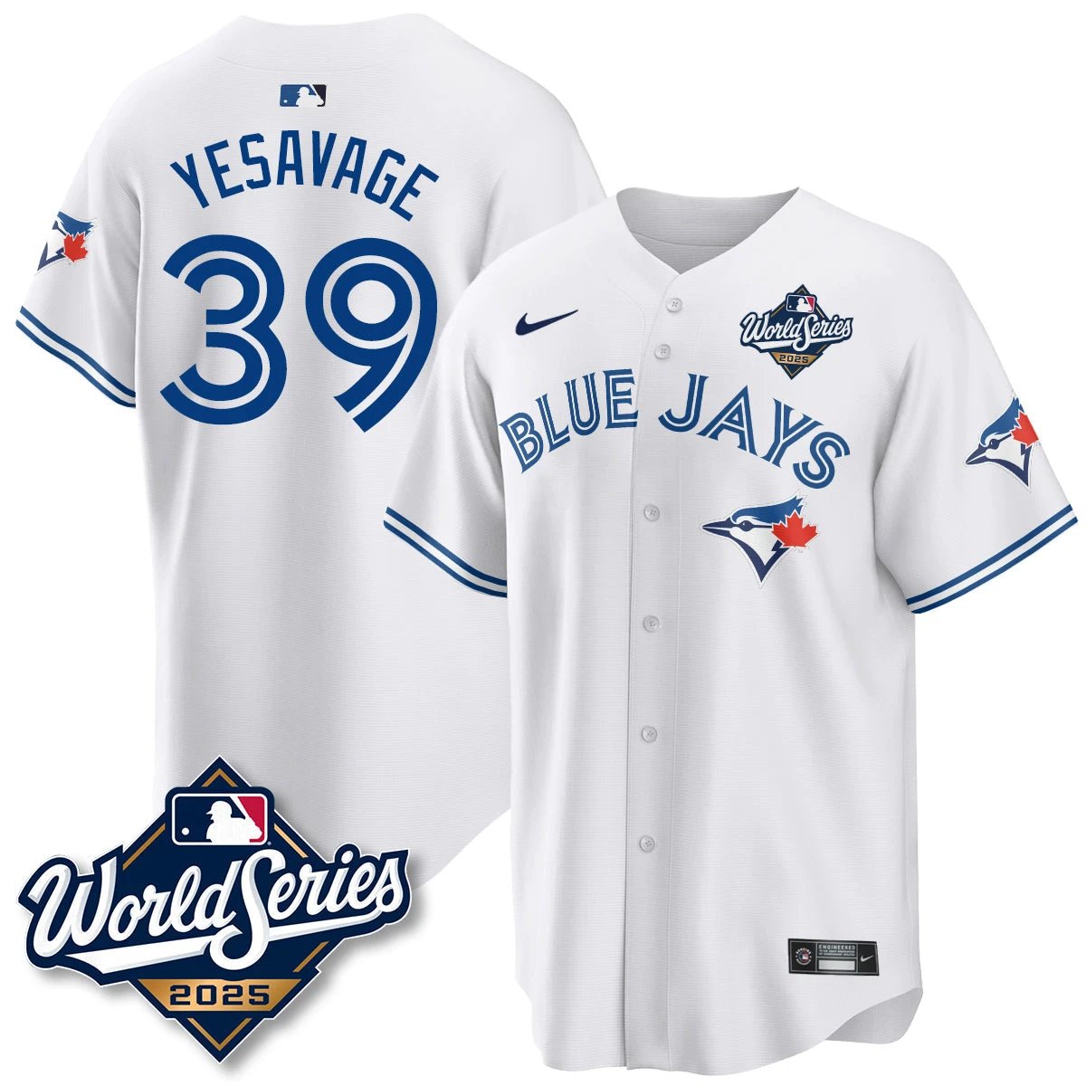 Toronto Blue Jays 2025 World Series Jersey - All Stitched by Toronto Blue Jays