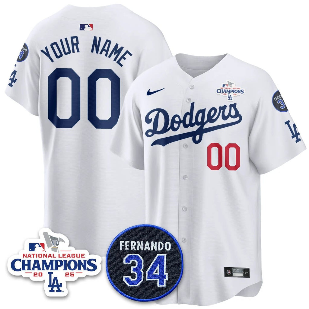 Los Angeles Dodgers 2025 NL Champions Jersey - All Stitched by Los Angeles Dodgers