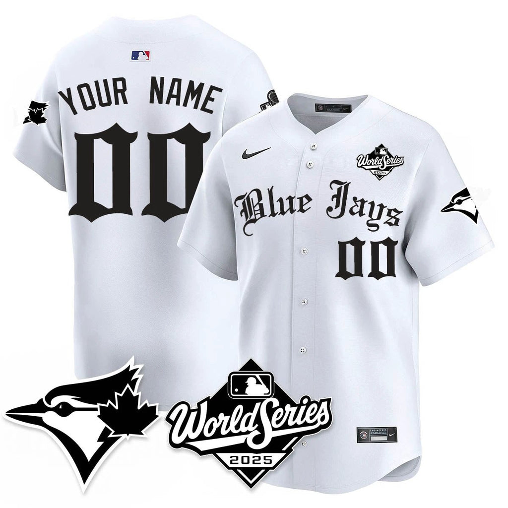 Toronto Blue Jays Gothic 2025 World Series Jersey - All Stitched by Toronto Blue Jays