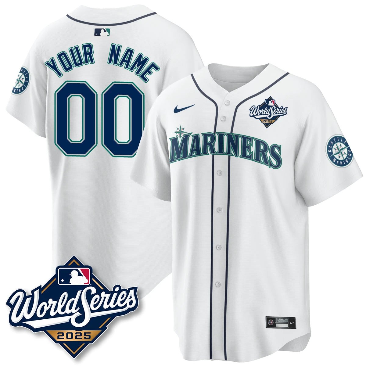 Seattle Mariners 2025 World Series Jersey - All Stitched by Seattle Mariners