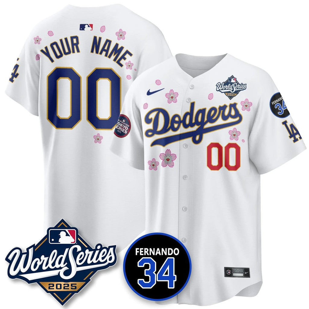 Los Angeles Dodgers Tokyo Series 2025 NL Champions Custom Jersey - All Stitched by Los Angeles Dodgers