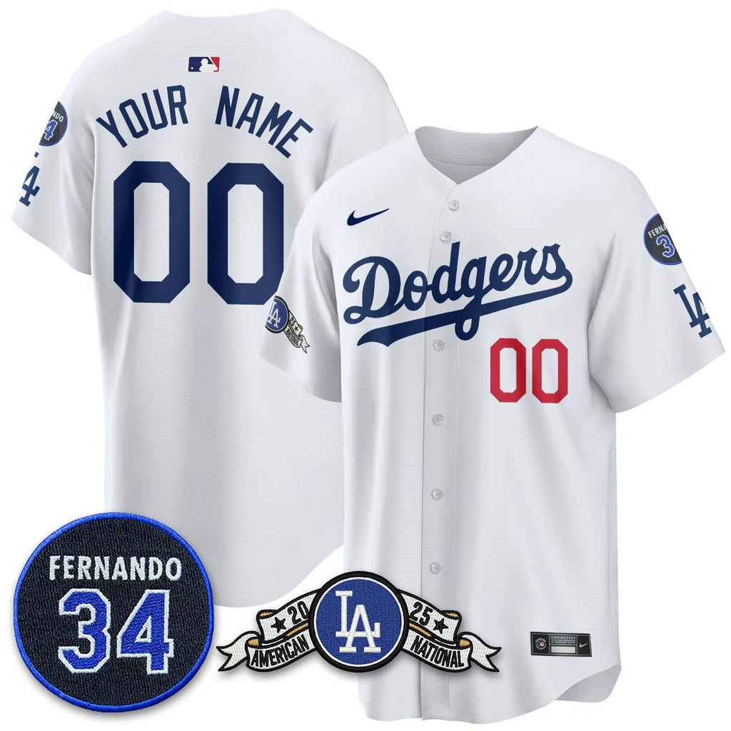 Los Angeles Dodgers 2025 National League Champions Jersey - All Stitched by Los Angeles Dodgers