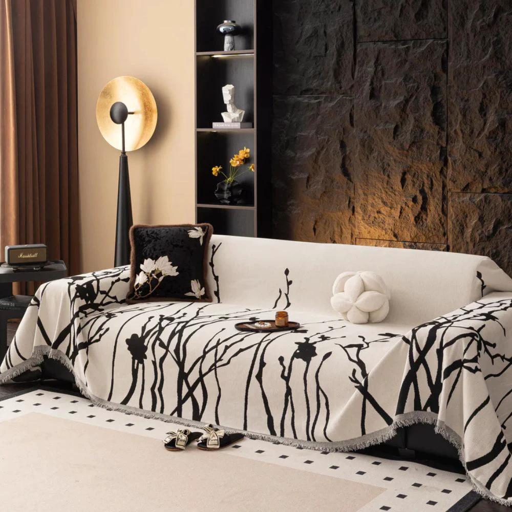 Twilight Branches Chenille Sofa Cover by Casa & Beyond