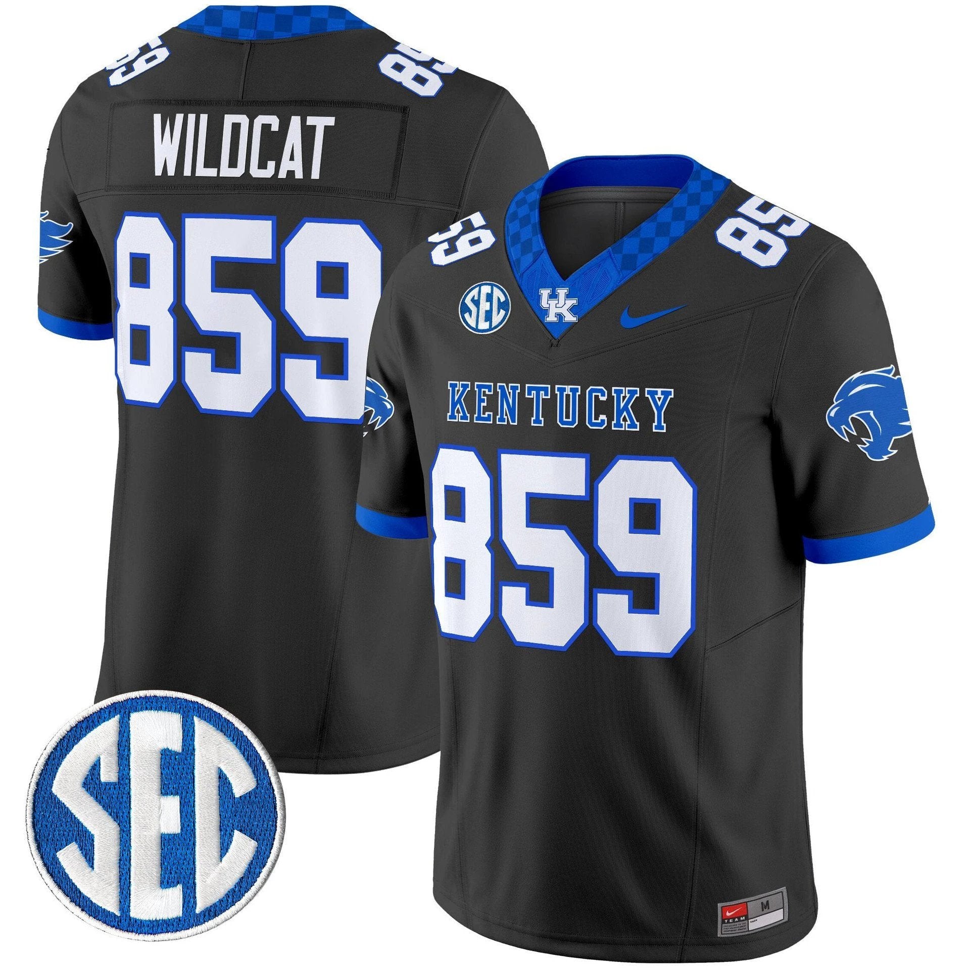 Wildcat Jersey #859 Kentucky Wildcats 2025 Limited Stitched by My Store NCAA Football Jerseys