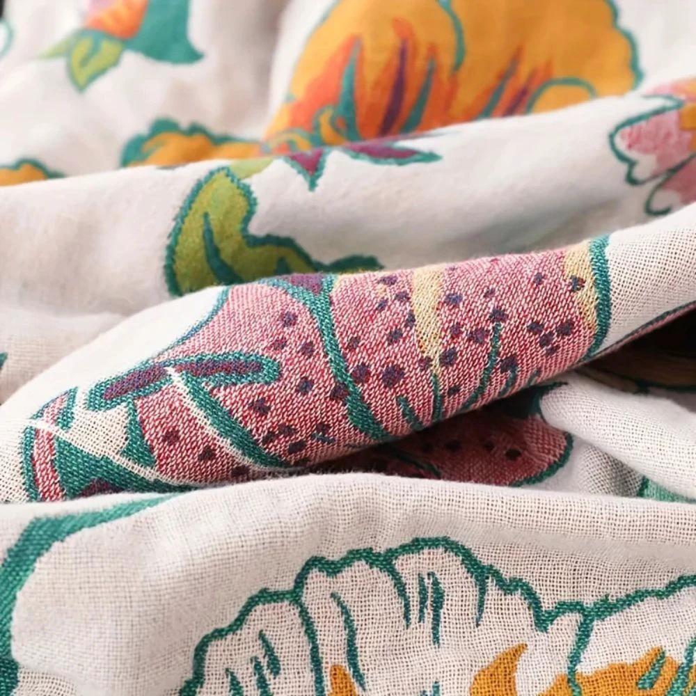 Wildflower Botanical Reverie Cotton Blanket by Casa & Beyond