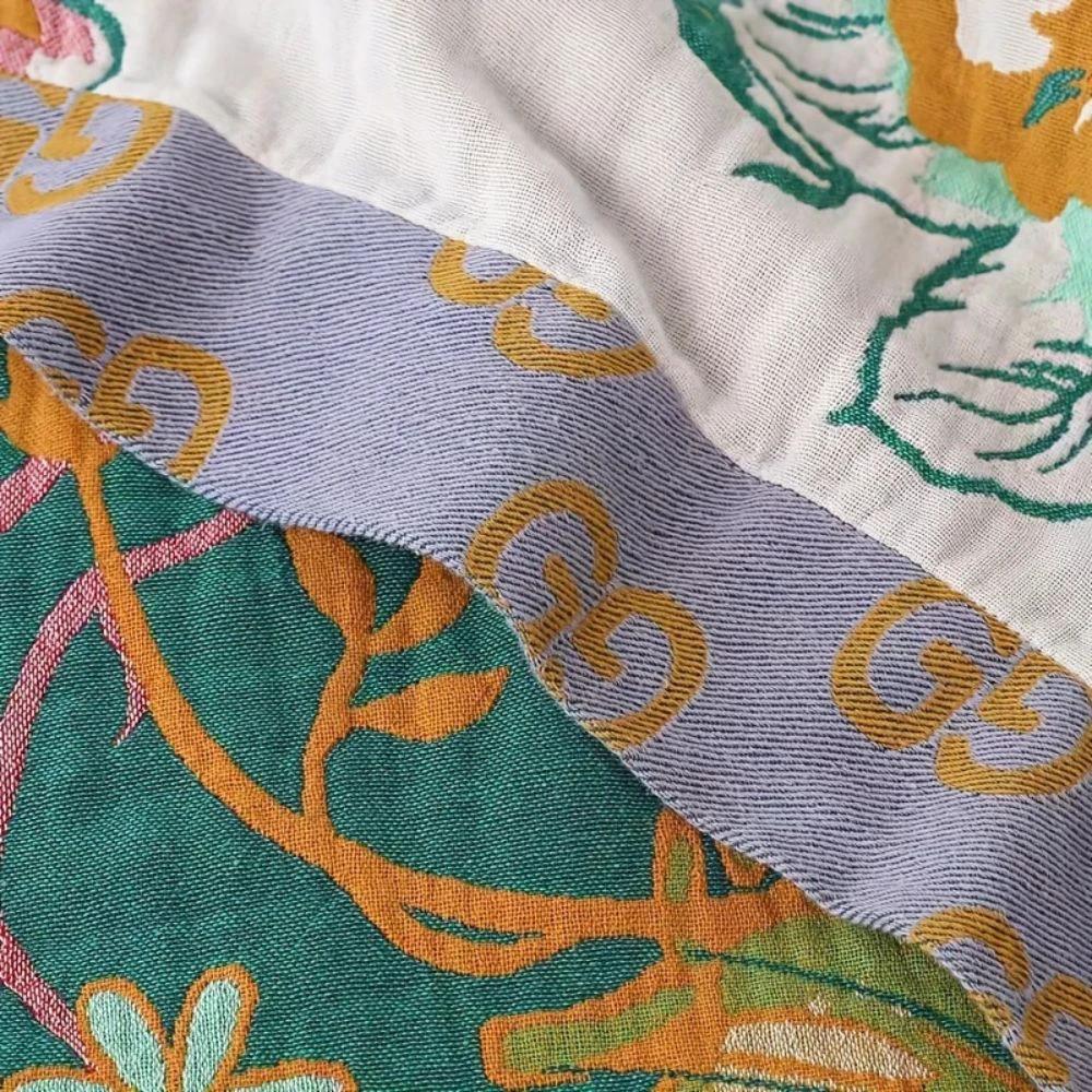 Wildflower Botanical Reverie Cotton Blanket by Casa & Beyond