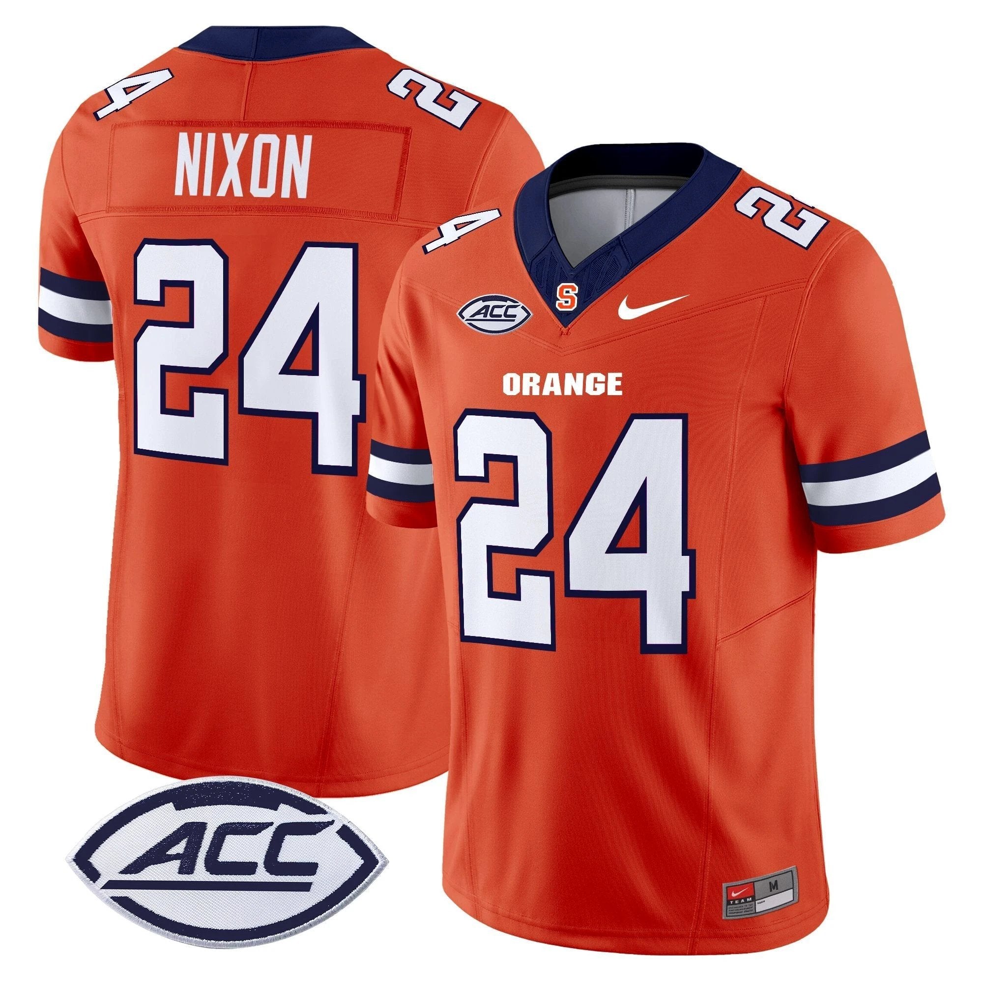 Will Nixon Jersey #24 Syracuse Orange 2025 Limited Stitched Orange by NCAA Football Jersey
