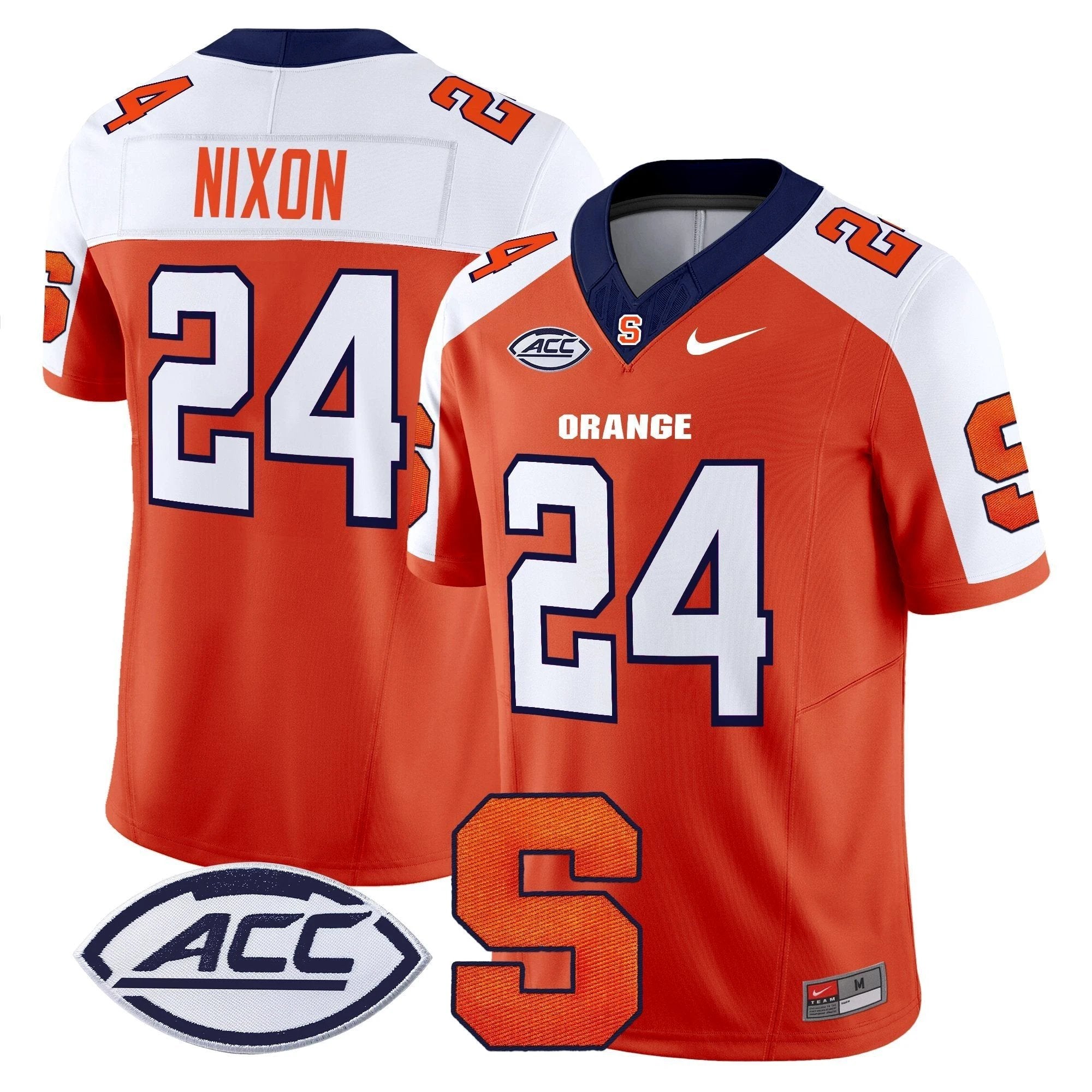 Will Nixon Jersey #24 Syracuse Orange 2025 Limited Stitched Orange Alternate by NCAA Football Jersey